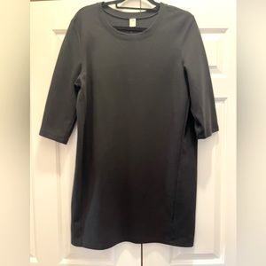 Old Navy black ribbed knit dress